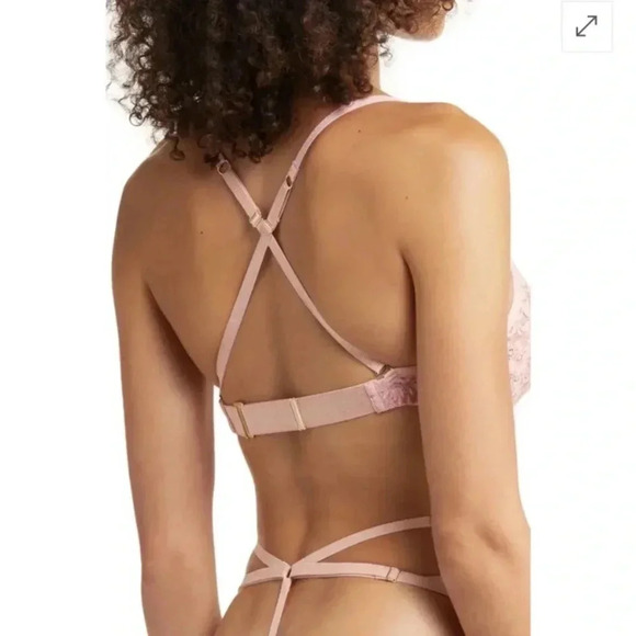 NWT We are HAH Free people Tight Squeeze Slip Dress Copper Rose Lace XS - Picture 3 of 7